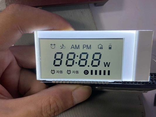 Tn 7 Segmento LCD Display 12 O Orologio positivo Monocromo Transmissive Lcd Modulo carattere trasparente per orologio