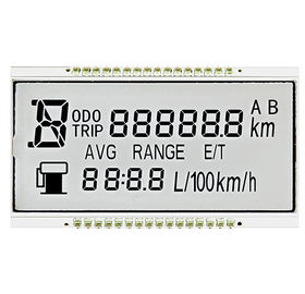 Segmento LCD su ordinazione dell'esposizione sette del positivo STN per il dovere 1/4 del cruscotto dell'automobile che determina metodo