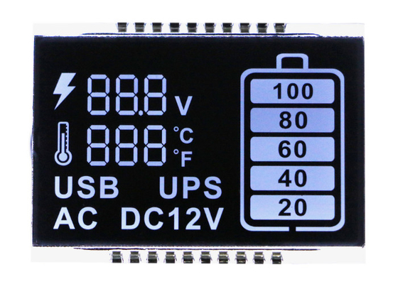 Esposizione bianca dell'esposizione di Pin Connector Monochrome di dimensione del nero su ordinazione LCD di VA