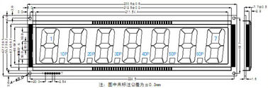 Modo Transmissive del polarizzatore dell'esposizione di segmento STN di pubblicazione periodica 7 delle cifre LCD del modulo 7