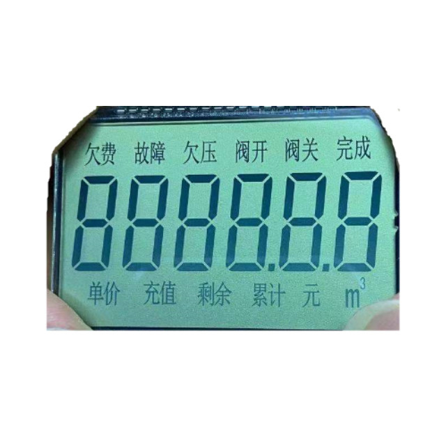 Dimensioni personalizzate Display LCD negativo trasparente a 7 segmenti TN STN HTN FSTN Tipo VA