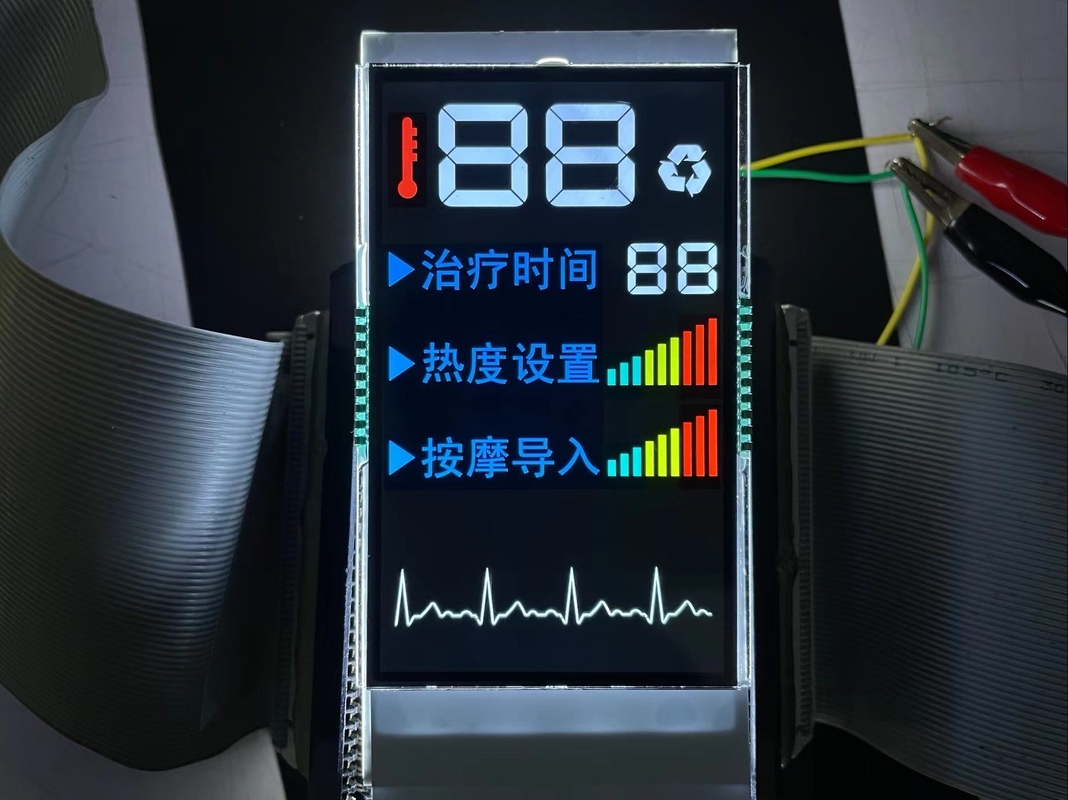 Prezzo all'ingrosso VA Segmento LCD Display Color PIN Control Screen Backlight Bianco Per Massaggiatore