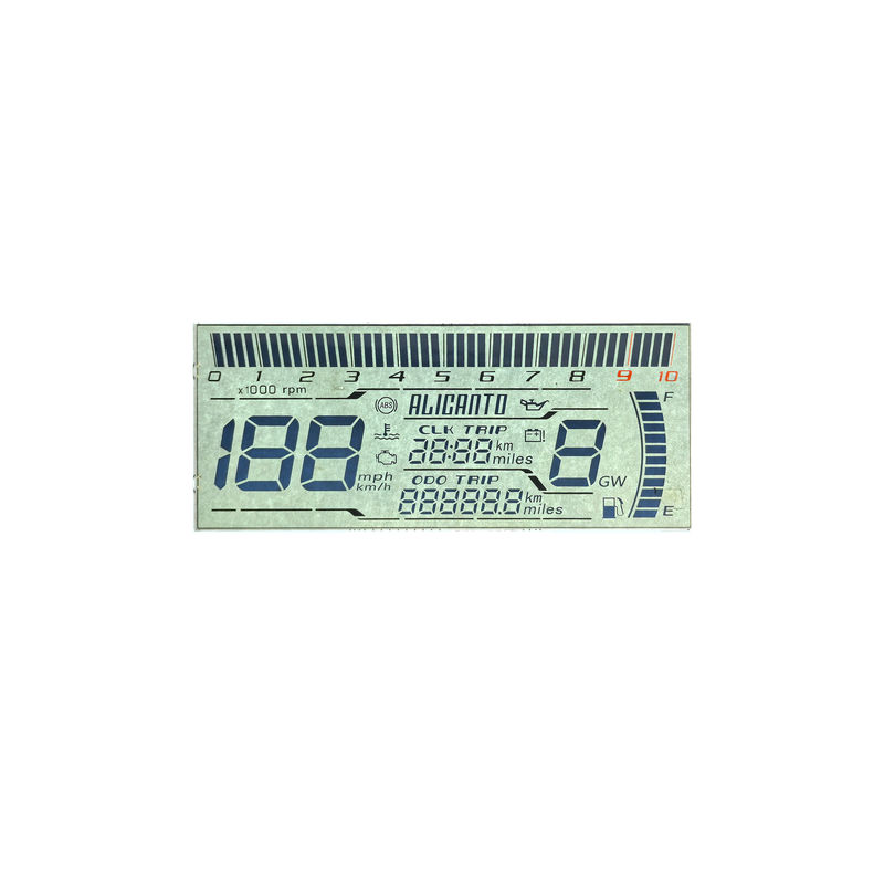 Produttore Display LCD Custom HTN a otto forme monocromo a 7 segmenti Display LCD grafico per strumenti per motocicli