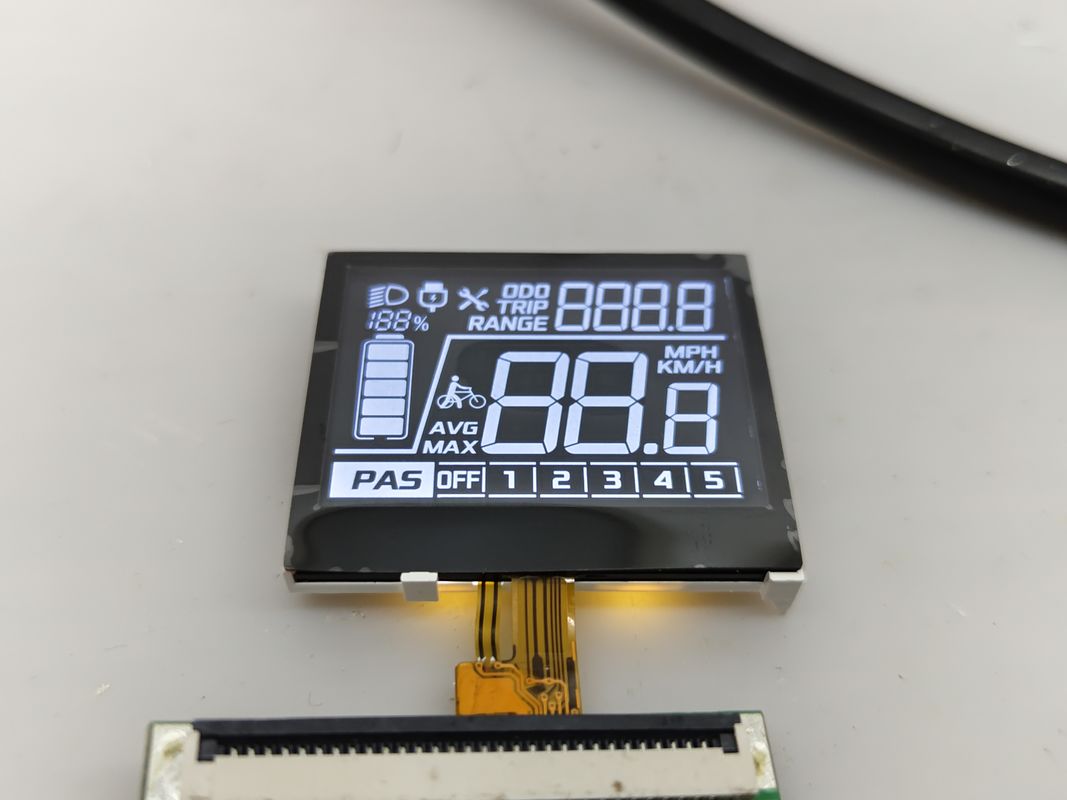 Vendite di fabbrica 7 Segmento VA COG Modulo LCD Personalizzato Negativo Per Bicicletta Elettrica