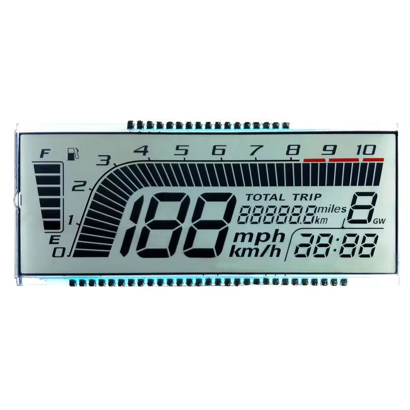 Display LCD per tachimetro da cruscotto Display LCD trasparente Htn personalizzato per auto/contachilometri/tachimetro