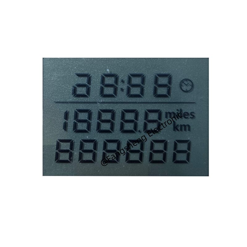 Schermo LCD personalizzato per motocicli Supporto OEM per display LCD a segmenti del tachimetro con connettore termosaldato LCD TN