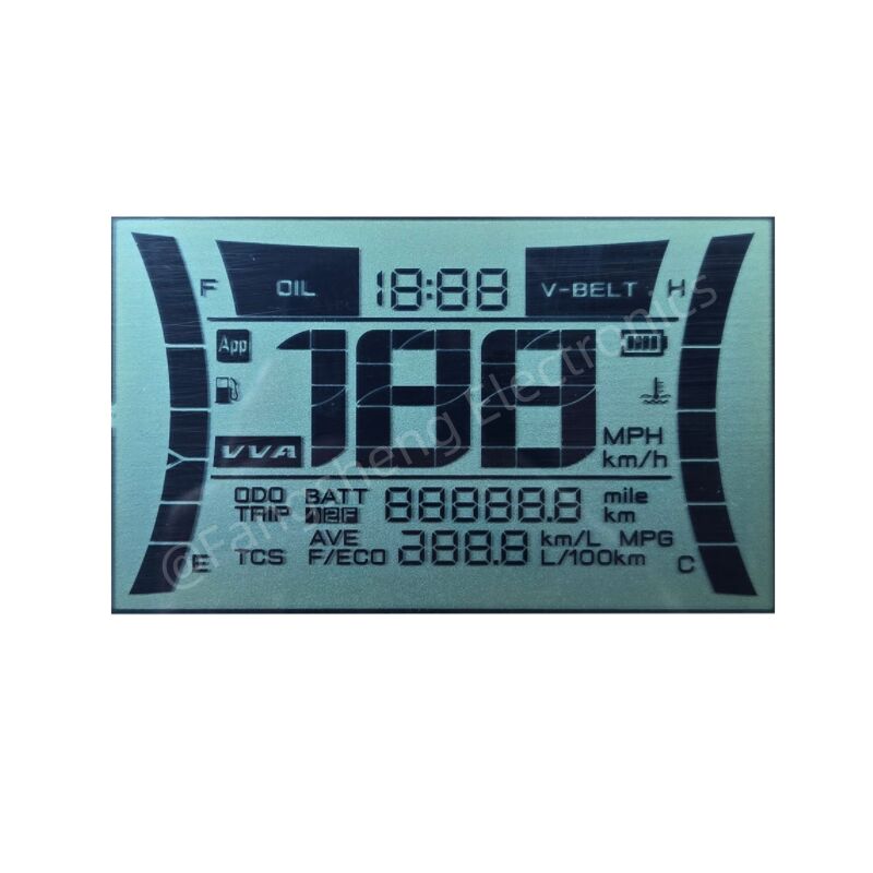 Display LCD personalizzato Tachimetro per moto a 7 segmenti Htn Produttore di tachimetri per moto transflettivo con schermo LCD