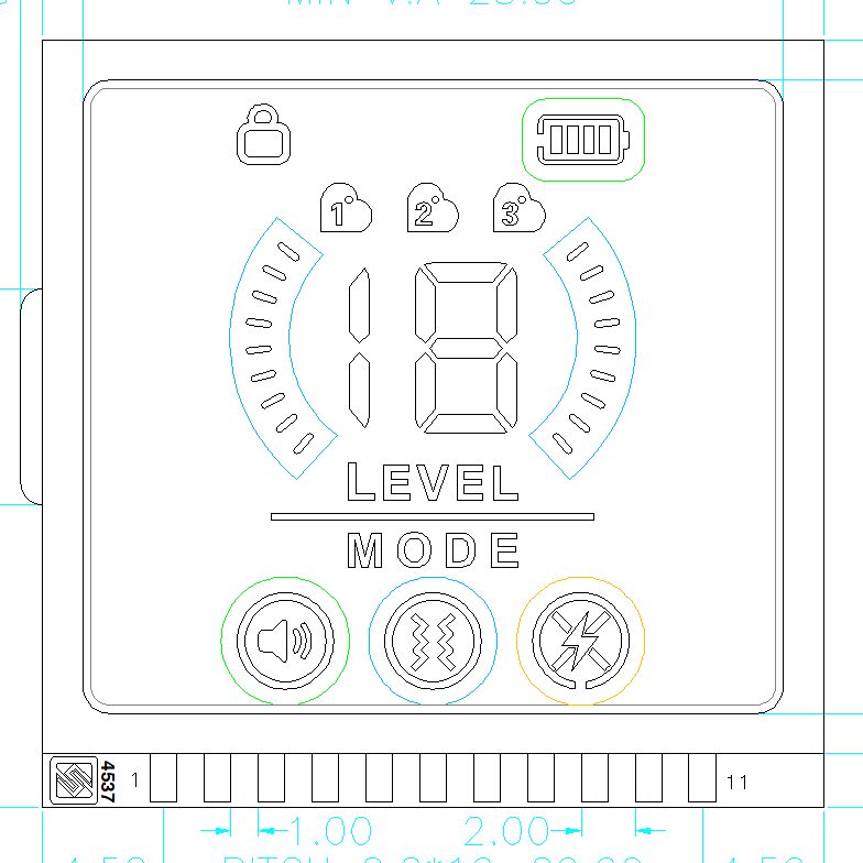 Display a cristallo liquido per apparecchiature di addestramento per cani VA Segmento negativo