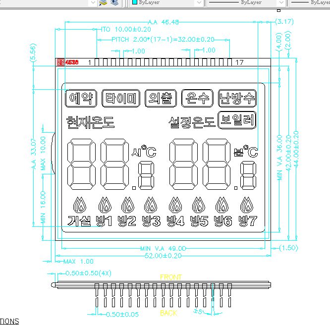 Display LCD HTN OEM Fornitori di lcd htn di fabbrica Display LCD a segmenti Display LCD a segmenti TN/HTN/FSTN/VA per termostato