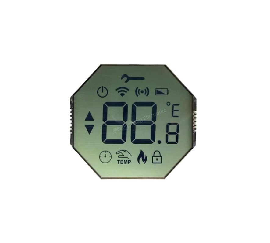 Display LCD HTN personalizzato LCD monocromatico a 7 segmenti per termostato Tn Htn Pannello LCD a 7 segmenti postivo transflettivo Schermo LCD
