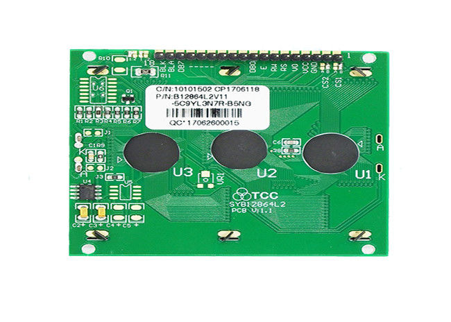 18 pin angolo di visione LCD grafico di 128 x 64 del modulo di Stn del positivo 12864 TN dello schermo