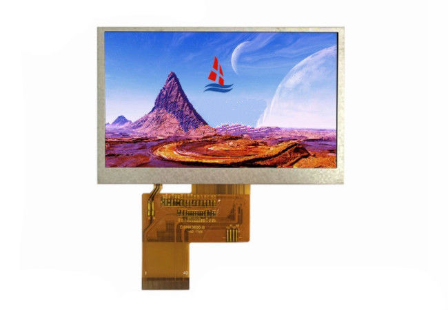 Esposizione trasparente su ordinazione di 4,3 TFT LCD, schermo a colori di TFT di 480 * 272 punti con 24 bit