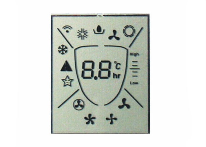 Modulo LCD dell'affissione a cristalli liquidi 7 di TN di abitudine di segmento della cifra riflettente positiva dell'esposizione per il regolatore della ripresa esterna del condizionatore d'aria