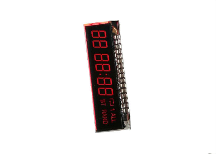 Un'esposizione LCD negativa di sette segmenti con il connettore di PIn del metallo per il temporizzatore elettronico