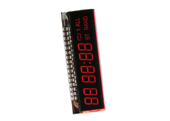 Un'esposizione LCD negativa di sette segmenti con il connettore di PIn del metallo per il temporizzatore elettronico