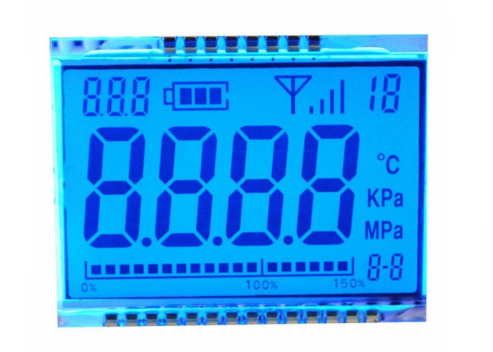 Dimensione su ordinazione dell'esposizione LCD riflettente di TN di segmento della cifra 7 per il metro 3.3V