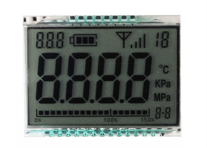 Dimensione su ordinazione dell'esposizione LCD riflettente di TN di segmento della cifra 7 per il metro 3.3V