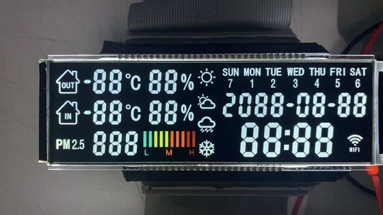 Visualizzazione LCD ad alto contrasto VA Trasmissiva Negativo 7 Segmenti PIN Connettore Medicale Portatile