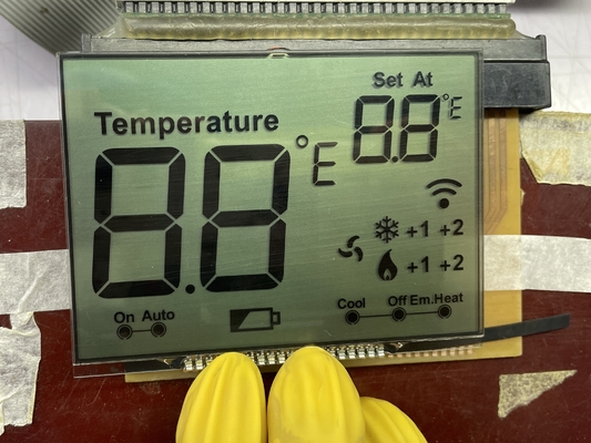 Display LCD HTN a matrice positiva Monocromo a 7 segmenti Display LCD grafico trasmissivo per termostato