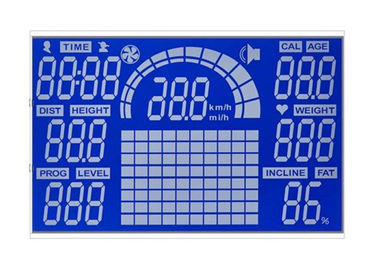 7 esposizione blu negativa LCD su misura dell'affissione a cristalli liquidi Backgound dell'esposizione HTN di segmento per lo sport Equiment
