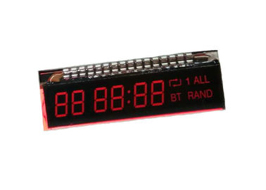 Un'esposizione LCD negativa di sette segmenti con il connettore di PIn del metallo per il temporizzatore elettronico